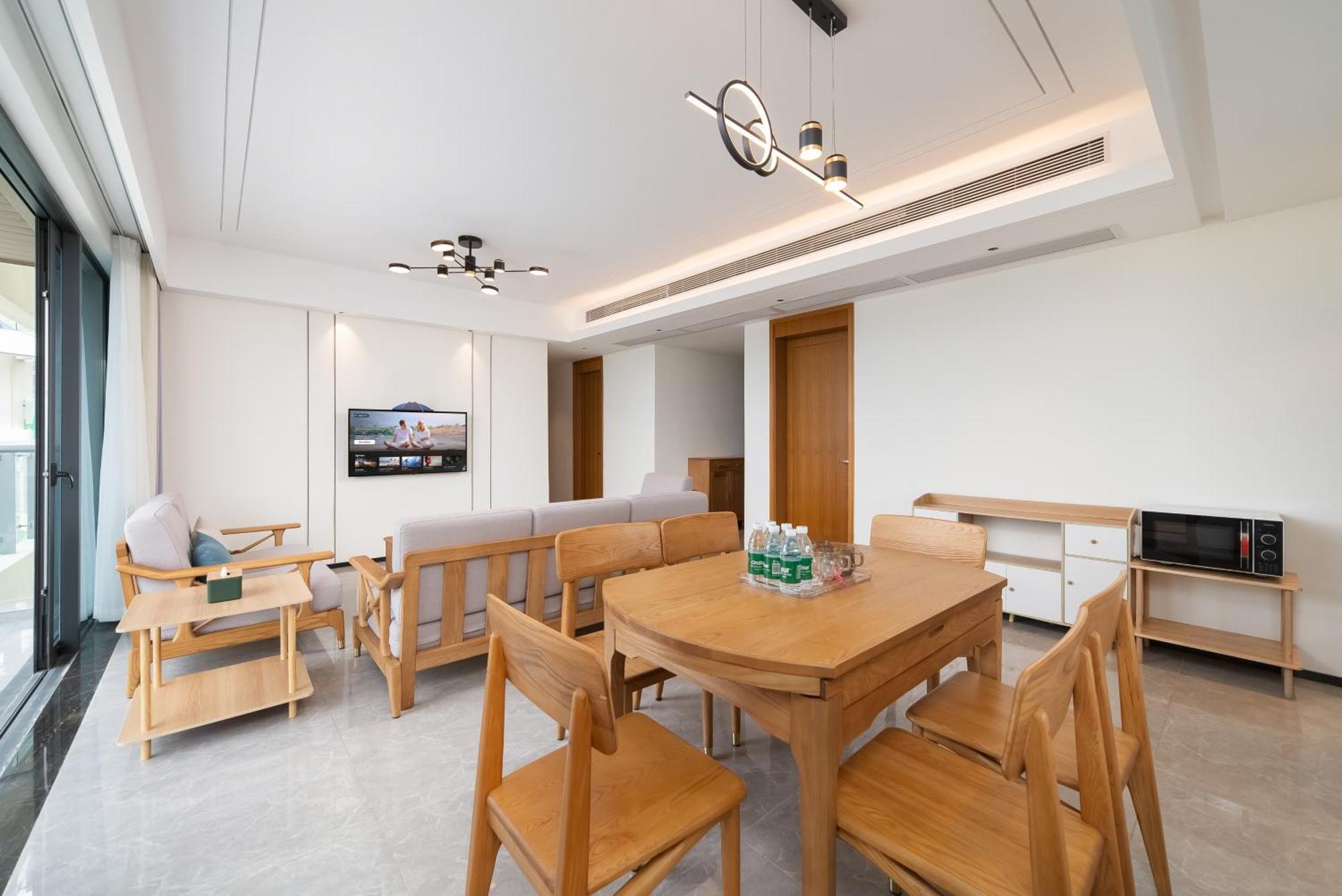 Puhai Sea View Apt By Hailan Tour At Sanya Yazhou Bay#Only 100 Meters To Beach And Sea Swimming Area מראה חיצוני תמונה