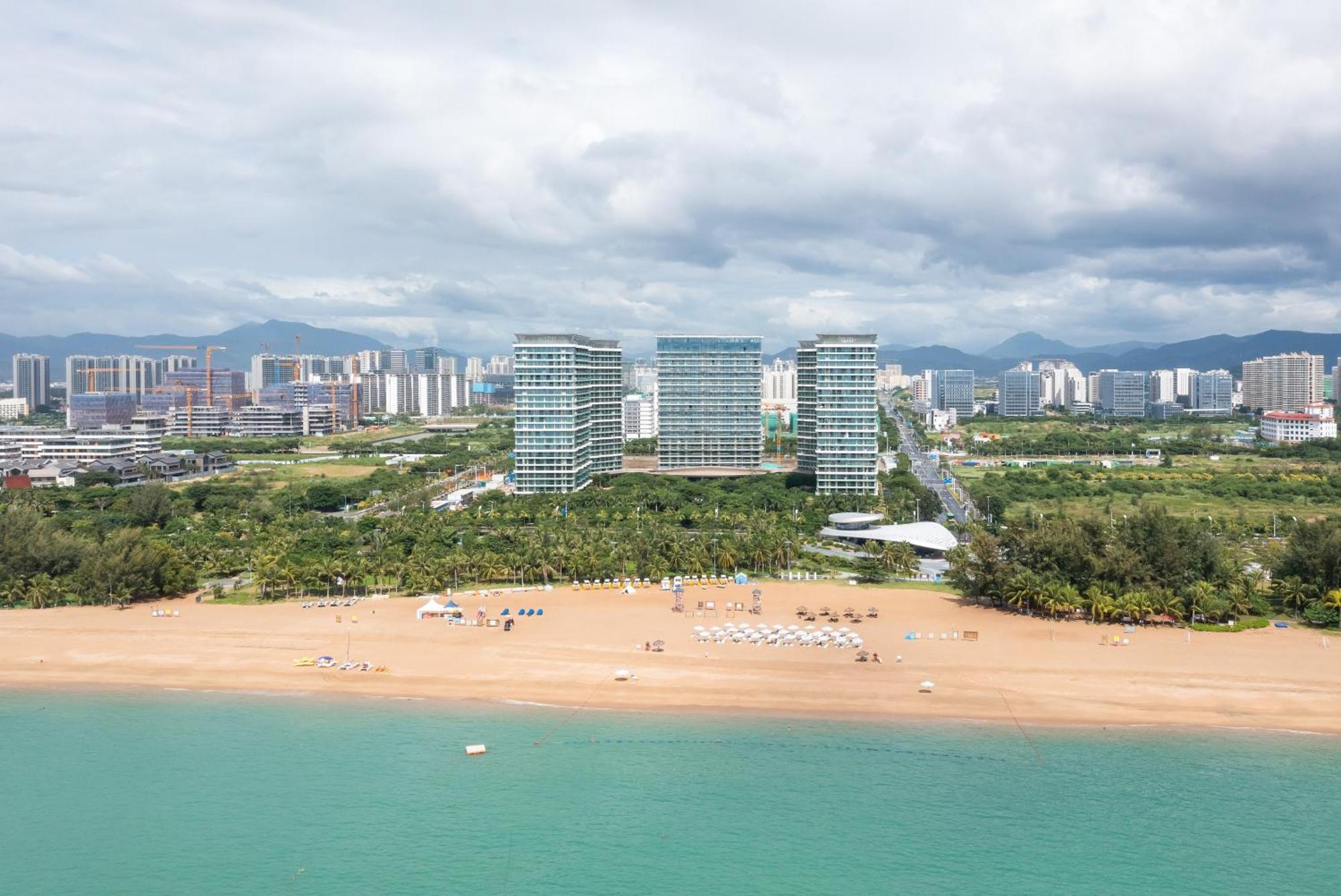 Puhai Sea View Apt By Hailan Tour At Sanya Yazhou Bay#Only 100 Meters To Beach And Sea Swimming Area מראה חיצוני תמונה